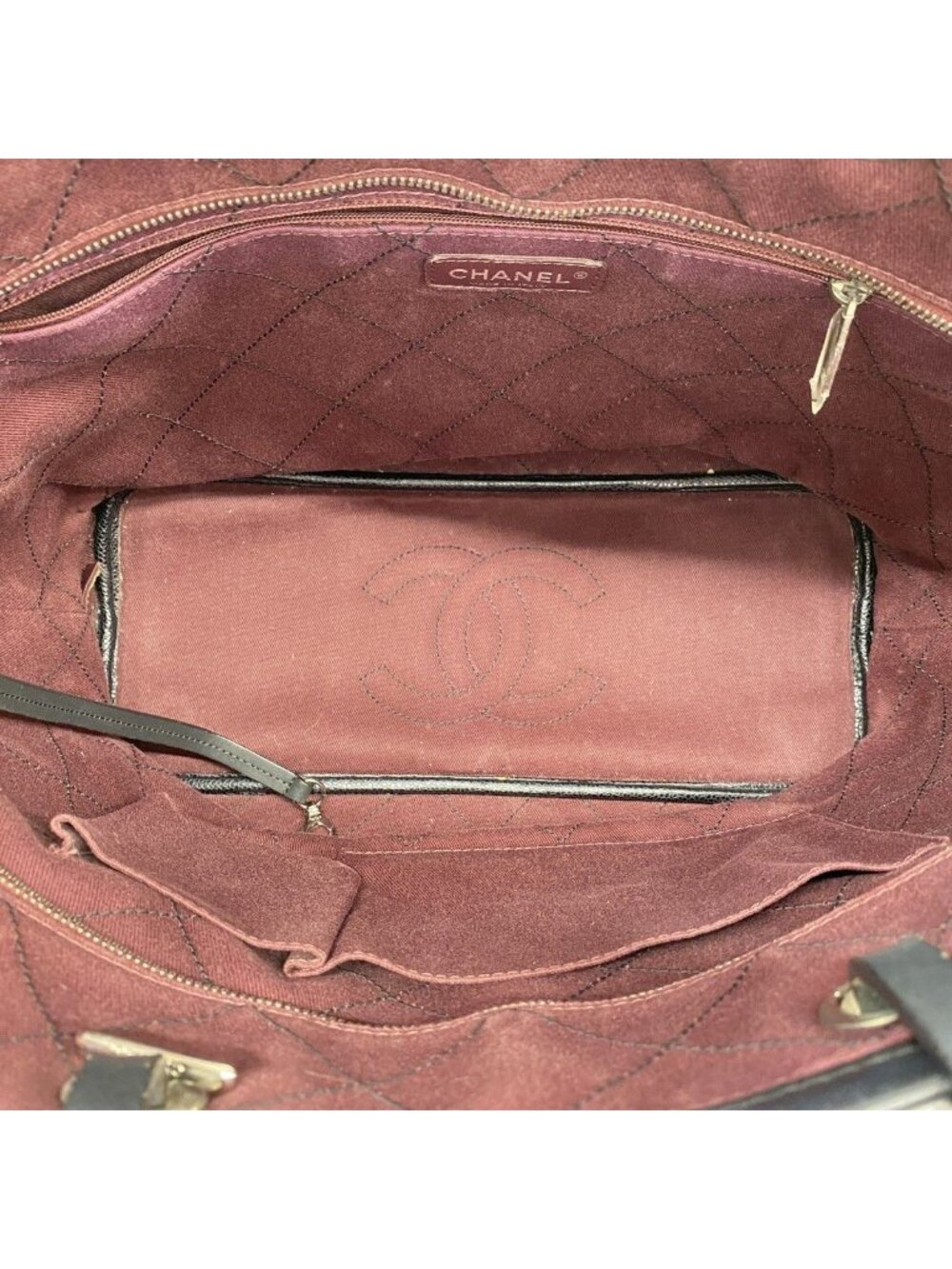 Chanel Tote Caviar Leather Black Silver - Picture 4 of 10